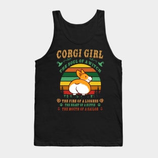 Corgi Girl - Witch - Lioness - Hippie - Sailor (81) Tank Top